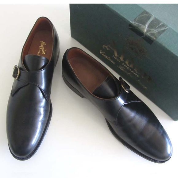 new ALDEN 955 black monk strap buckle shoes 9 1/2 - Picture 2 of 6